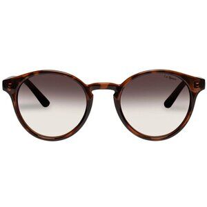 Le Specs Whirlwind Tortoise Round Sunglasses